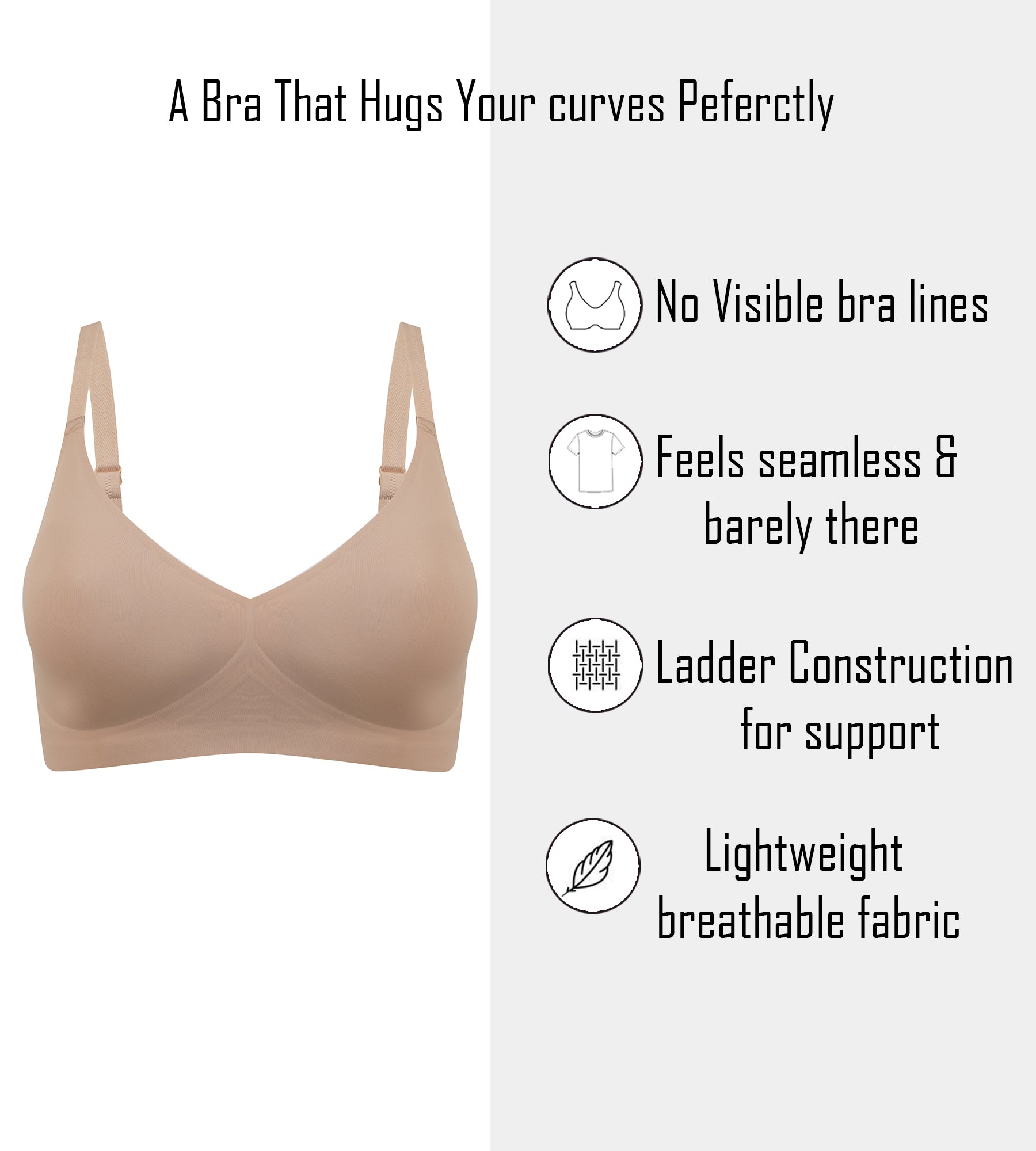 Second skin T-shirt bra